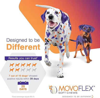 MOVOFLEX Joint Support Supplement for Dogs - Hip and Joint Support - Dog Joint Supplement - Hip and Joint Supplement Dogs - 120 Soft Chews for Small Dogs (By Virbac)