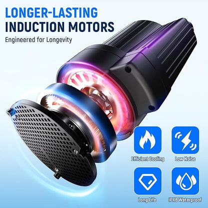 D-HONOR Sump Pump, Submersible Water Pump 1/3 HP 1600 GPH with Float Switch, Automatic Utility Pump for Pool, Pond, Garden, Flooded Basement, Aquarium, and Irrigation, with 10 Ft Power Cord