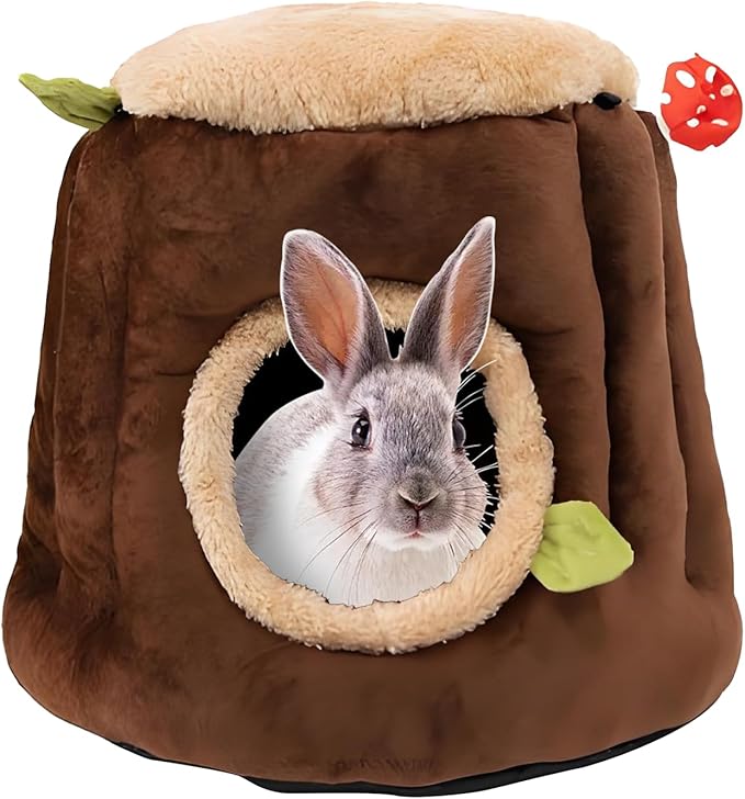 LYART Guinea Pig Hamster Bedding or Hideout for Mouse Mice Rat Ferret Bunny Fluff Bedding Bed House Cage Accessories, Dwarf Rabbits Hedgehog Bearded Dragon Warm Bedding Nest Cave, Washable (3.XL)