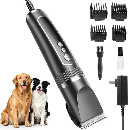 Dog Clippers for Grooming Thick Hair, 36V Electric Corded Dog Grooming Kit, 10ft 3-Speed Sheep Shears, Heavy Duty Pet Hair Trimmer with Storage Case for All Coats & Breeds