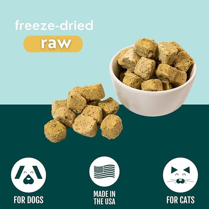 Momentum Carnivore Nutrition Freeze-Dried Chicken, Spinach & Sea Kelp Dog Treats & Cat Treats – Single-Ingredient Recipe, High-Protein, Grain-Free, Natural Superfood Blend – Made in USA – 3 oz Bag
