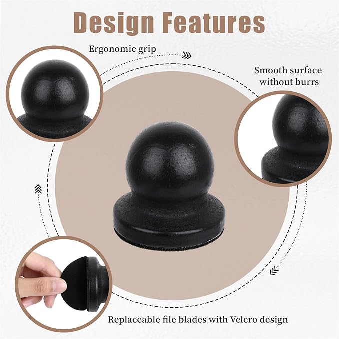 Dog Nail File,Wood Cat Nail File Boards,Pet Toenail Grinder Board, Scratcher Board Puppy Pad for Small to Medium-Sized Dogs and Cats with 3 Pcs Replaceable Sandpaper (Black)