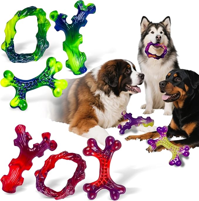Frienhund 9-Pack Indestructible Dog Toys for Aggressive Chewers, Durable Chew Toys for Large Dogs, Dog Toy for Aggressive Chewer Large Breed, A Super Set for Happiness for All Dogs
