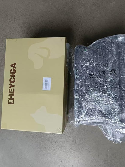 EHEYCIGA Curved Dog Stairs Ramp for High Beds 19.7" H, 4-Step Dog Steps for Small Dogs and Cats, Pet Stairs for High Bed Climbing, Non-Slip Balanced Pet Step Indoor, Grey