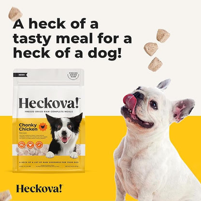 Chonky Chicken - Dog Treats Freeze Dried Chicken, Complete Meal & Topper, Real Cuts for Training - High Protein (21g Per Cup) Best Dog Stocking Stuffers, Made in The USA, 8oz Bag