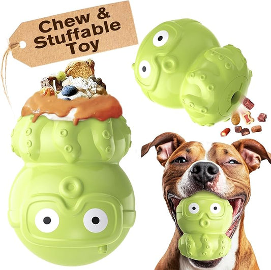 3 in 1 Large-Size Octopus Dog Fillable Lick Treat Toy,Long-Lasting Ultimate Boredom Buster, Kibble Dispenser Food Ball & Dogs Chew Toys BPA-Free