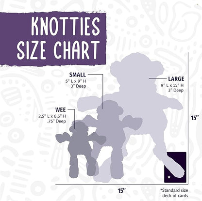 HuggleHounds Knottie Plush Dog Toy - Dog Stuffed Animal Toy, Squeaky Puppy Toys, For Small, Medium & Large Dogs, Durable Plush to Keep Them Busy - Ms Maddie Sock Monkey, Small