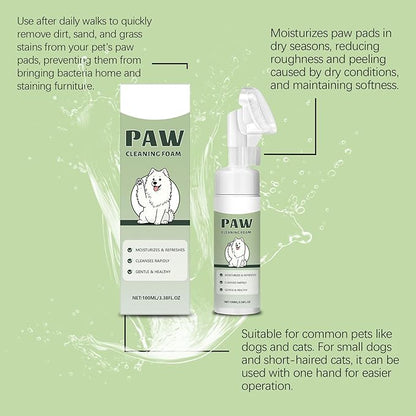 Cat Paw Cleaner - Cleaning Supplies with Silicone Brush - 100ml Pet Foot Washer with Scrubber,for Dirty Muddy Puppy Kitten Small Medium Large Breed Travel Outdoor Walking Bath