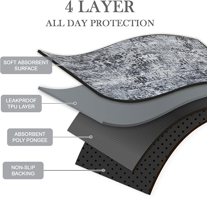 Qeils Washable Pee Pads for Dogs, 2 Pack Reusable Puppy Pads 18"x24" Super Absorbent Leakproof Dog Training Pads, Non-Slip Potty Pads for Crate, Floor, Couch, Whelping Pads Litter Mat Puppy Supplies