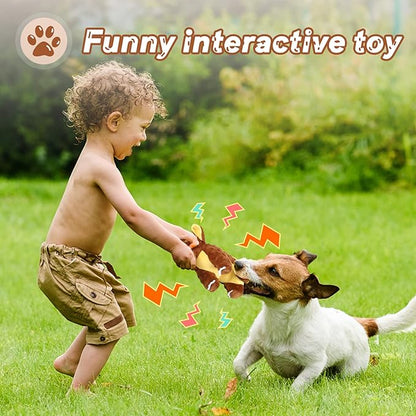 Letsmeet Dog Toys Durable Squeaky Plush Dog Toy for Puppy Teething Dog Chew Toys for Small, Middle, Large Dogs