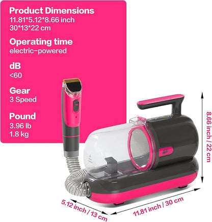 S7 Dog Grooming Vacuum Kit with Nail Grinder,1.5L Dust Cup,Dog Hair Vacuum for Shedding,Grooming Tools for Dogs,Home Cleaning