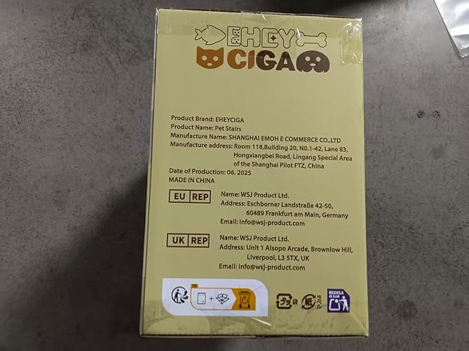 EHEYCIGA Curved Dog Stairs Ramp for Small Dogs 15.7" H, 3-Step Dog Steps for Couch Sofa and Chair, Pet Stairs for Cats, Non-Slip Balanced Pet Steps Indoor, Brown