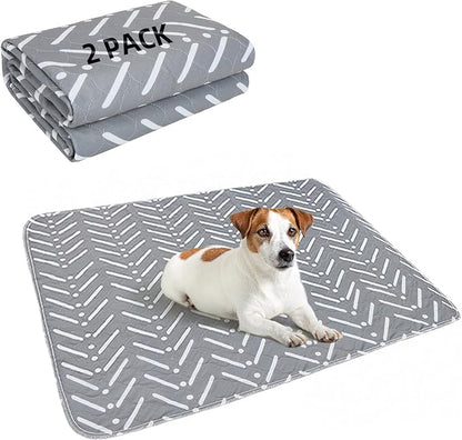 PUPTECK Reusable Dog Pee Pads Washable - Waterproof Puppy Potty Training Pads Whelping Mat, Fast Liquid Absorbing Non-Slip Pet 34" x 36"