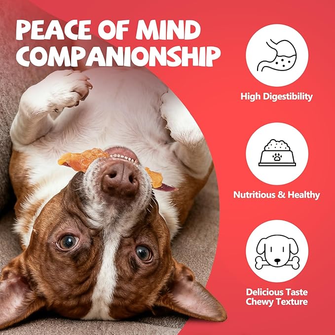 Dog Treats Chicken Wrapped Double Sweet Potato Containing 1% Taurine High-protein Dog jerky Meat Dry Dental Care Snack Suitable For Small, Medium Large Dogs For Eating Training Rewards. 14.11 Oz