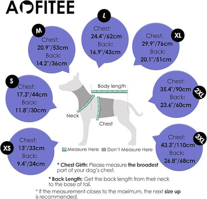 AOFITEE Dog Coat, Warm Dog Jackets for Small Dogs, Dogs Winter Coat with Harness Built in, Reflective Pet Winter Jacket, Waterproof Windproof Puppy Puffer Jacket Fleece Vest, Blue XS