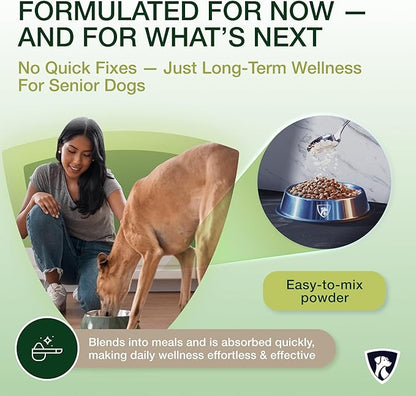 Select Senior Dog Dental Powder 30 Servings | Beef Flavored Dog Breath Freshener for Oral & Gum Health | Pet Dental Powder Helps Manage Plaque & Tartar Buildup and Chewing Issues | 4.6 Oz