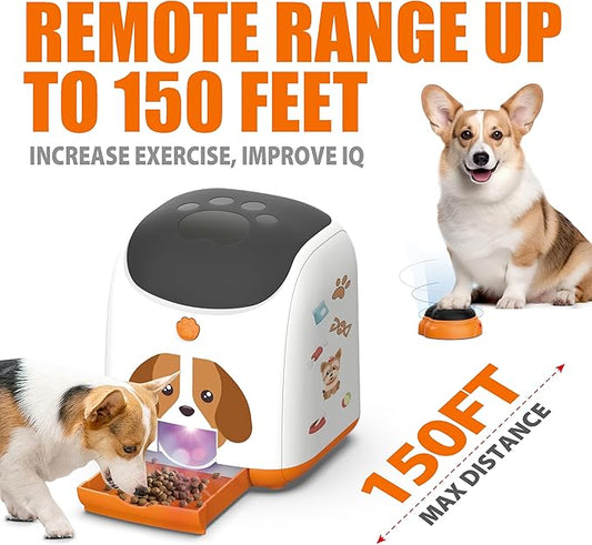 Dog Puzzle Feeder Toy – Remote Control Automatic Treat Dispenser with Light, Interactive IQ Training Slow Feeder, Large Capacity for All Dog Breeds