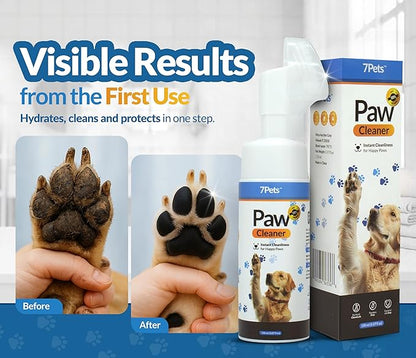Paw Cleaner for Dogs & Cats | Gentle Dog Paw Washer | No Rinse Foaming | Unscented | Pet Foot Cleaner with Built-in Silicone Brush for Muddy Paws | Puppy & Kitten Paw Wash | 5 fl oz