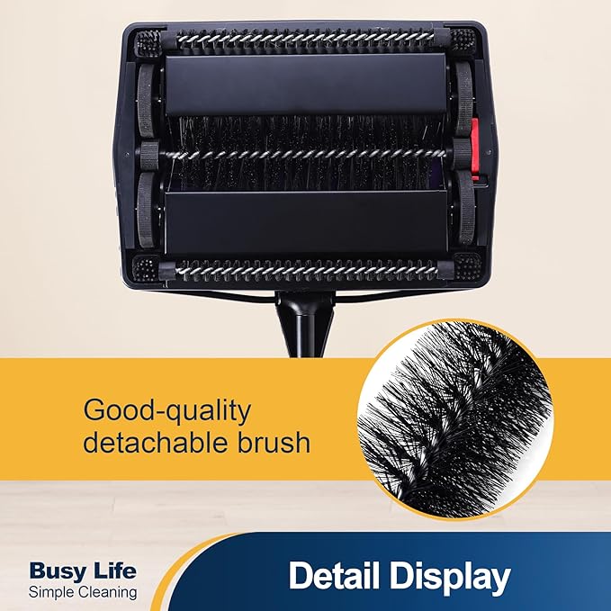 Yocada Carpet Sweeper Cleaner Manual Household Sweeper for Home Office Low&Undercoat Carpets Rugs Pet Hair Dust Scraps Paper Small Rubbish Cleaning with a Brush 48.03"