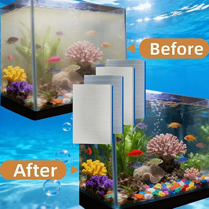 HOLADAWN 8-Layer Aquarium Filter Media Sponge Pad, Trim-to-Fit Foam Filter Floss for Fish Tank Filter (15.7"x11.8"x0.78")
