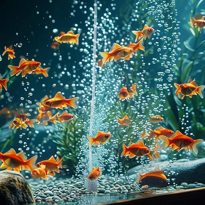 Gamdee Mini USB Aquarium Air Pump Kit, Portable Fish Tank Air Pump Small Aquarium Bubbler with Air Stone & Single Outlet Silicone Tube for Aquarium Fish Tank and Outdoor Fishing Use