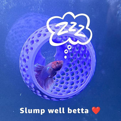 Betta Bulb Hide 2.0 | Betta Rest Fish Tank Ornament Large | Aquarium Cave with Suction Cup for Small Fish Tank, Betta Habitat, Shrimp Hideout, Aquatic Decor Large (Minty Dream)