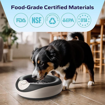 TORUS Filtered Portable Dog Water Dispenser [Upgraded 2025], 2L / 68oz, Automatic Pet Water Dispenser Noise-Free No Spill Water Bowl for Dogs, No Power Needed, Ideal for Medium & Large Pets