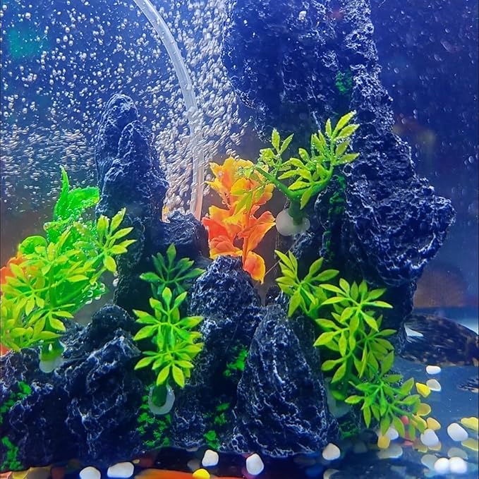 J-star Large Aquarium Rock Mountain Decor – Realistic Resin Landscape Ornament for Fish Tanks – Enhances Underwater Scenery, Easy to Clean, Safe for Fish