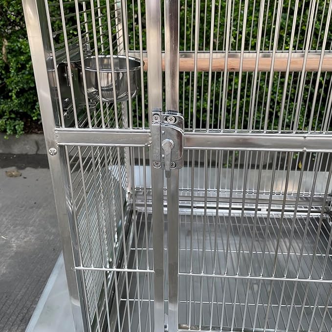 SUS201 Stainless Steel PLAYTOP Style Bird CAGE Parrot CAGE 24"X22"X60"