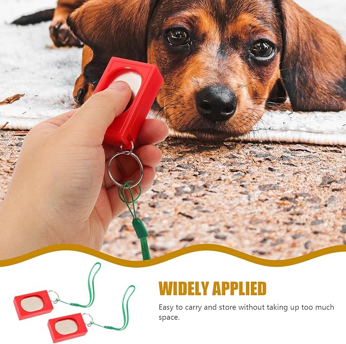 Luxshiny 2pcs Dog Training Clickers Press Clicker with Bell Sound for Puppy and Kitten Behavioral Training and Undesired Behavior Correction