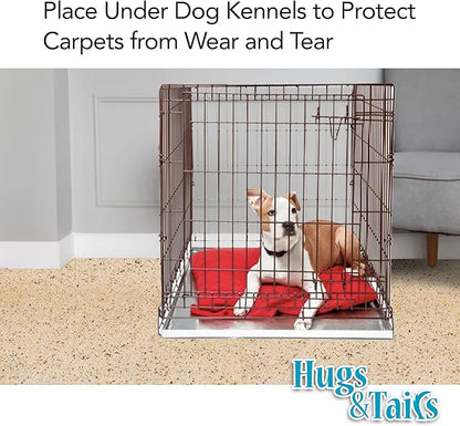 Under Pet Cage Mat for Bird Cages, Reptile Aquariums, Dog Kennels, Water-Resistant Pad for Hard Floors and Surfaces, 48 Inches x 48 Inches, Clear