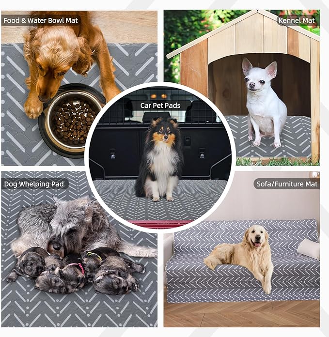 PUPTECK Reusable Dog Pee Pads Washable - Waterproof Puppy Potty Training Pads Whelping Mat, Fast Liquid Absorbing Non-Slip Pet 36" x 72"