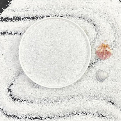 10 lbs Aquarium Sand, 0.4-0.8 mm Aquarium Gravel for Fish Tank. Decorative White Sand for Fish Tank, Paintings, Plants Potted, Candle, Vase and Crafts
