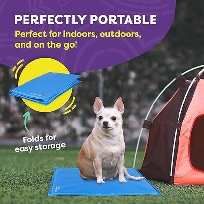 Hertzko Dog Mat & Chew Toy Set – Gel Pad with Innovative Gel Technology – Portable, Non-Toxic Pet Mat for Small to Medium Dogs & Cats up to 55 lbs – Ideal for Hot Days, Indoor & Outdoor Use