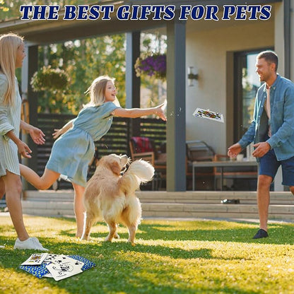 MAOOOOB 15PCS Funny Poker Dog Toys- Plush Interactive Toys with Crinkle Paper for Small, Medium Puppies- Fun Novelty Play- Cool Stuffed Gifts for Dog Birthday(Black)