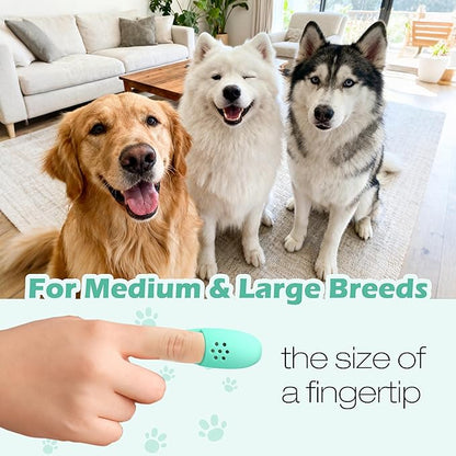 3pcs Dog Finger Toothbrush, Cat Chin Brush with Food-Grade Silicone, Dog Tooth Brushing Kit, Silicone Cleaning Brush for Pet Dental Care