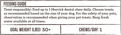 Merrick Fresh Kisses Natural Dental Chews, Toothbrush Shape Treat Infused With Real Mint, For Large Dogs - 22 ct. Box