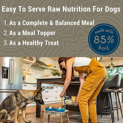 MONTANA DOG FOOD CO. Freeze-Dried Raw Beef Recipe Dog Food – Grain-Free, High-Protein Meal or Topper, Made in USA with USA Ingredients -16 oz Bag