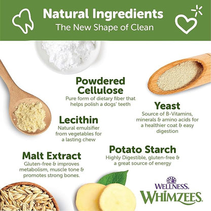 Wellness WHIMZEES Hedgehog Dog Dental Treats, Natural Chews, Large Size, (6 Count)