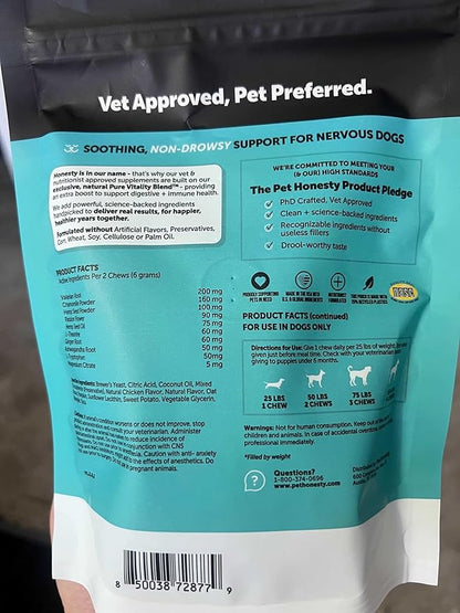 Hemp Calming Fresh Dental Sticks – Dog Dental Treats & Chews for Occasional Anxiousness and Fresh Breath – Hemp for Dogs to Promote Calm, Reduce Plaque + Tartar, and Support Relaxed Behavior – 30 Ct