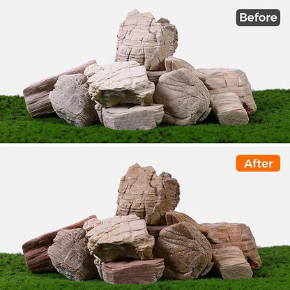 FISCAPE 2-4 Inches Natural Pagoda Rock 10 PCS Aquarium Rocks for Aquascaping, Aquarium Landscaping, Terrariums, Fish Tank Decoration, Vivariums, Paludarium, Reptile and Amphibian Enclosures