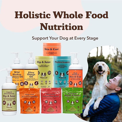 Natural Dog Company Liquid Glucosamine for Dogs, Hip & Joint Oil, Extra Strength Cartilage, Joint Supplement for Dogs, Helps Mobility, Eases Occasional Stiffness, Glucosamine Chondroitin, 32 oz.