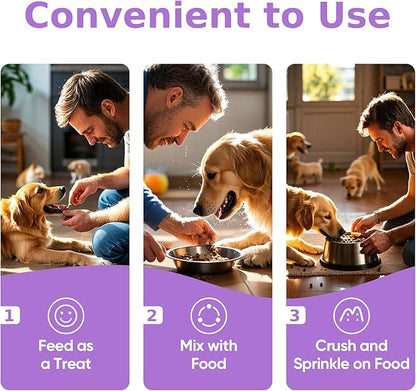 Fish Oil for Dogs, Vet-Formulated, US-Formulas Oral Natural Omega 3 & 6 Treatment Supplements – EPA & DHA Fatty Acids for Itchy Skin, Shedding & Allergy Relief – 180 Chicken Soft Chews