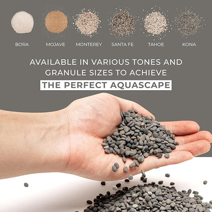 UNS Controsand - Kona, 8L - Natural Freshwater 3-5 mm Dark Gray Gravel - Decorative Small Rocks for Aquascaping Planted Tank - Aquarium Terrarium Substrate for Betta, Shrimp, Fish, Reptile Decor