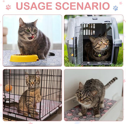 Reginary 4 Pcs Waterproof Guinea Pig Blankets Washable Small Animal Fleece Bedding Guinea Pig Cage Liners Reusable Training Pads Pet Pee Pad Sleep Mat for Hamster(Cute Star Pattern,35 x 24 Inch)