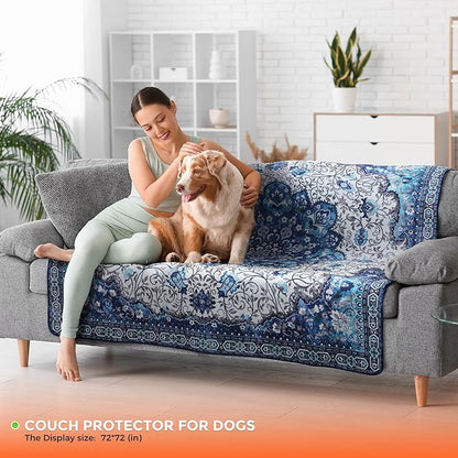 Hompet 2 Pack Super Absorbent Dog Door Mat for Muddy Paws, Washable Pee Pads for Dogs, Reusable Puppy Training Pads, Quick Dry Non-Slip Pet Entryway Rug, Leak-Proof Potty Pad for Indoor Floors 72x72