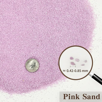 10 lbs Aquarium Pink Sand, 0.4-0.8 mm Decorative Sand for Aquarium, Fish Tank, Candle, Vase, Wedding Ceremony, Arts Crafts and Bowl Fillers