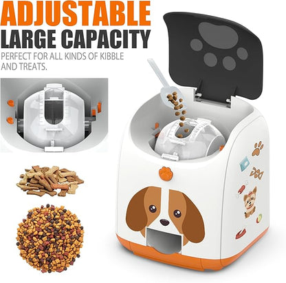 Dog Puzzle Feeder Toy – Remote Control Automatic Treat Dispenser with Light, Interactive IQ Training Slow Feeder, Large Capacity for All Dog Breeds