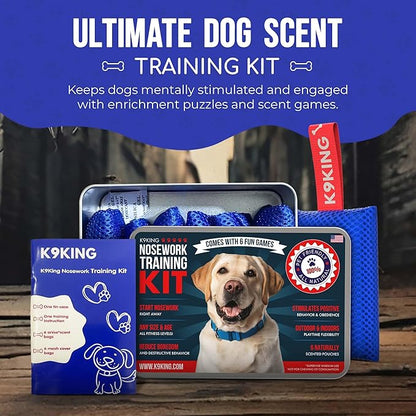 Interactive Dog Scent Training Kit Fun - Nose Work for Dogs, Hide and Seek Dog Toys, Enhance Dog Brain Games, Nose Scent work Games for All Ages Dog, Dog Scent Training Box, Scent Work Kit for Dogs