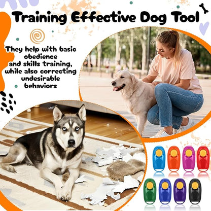 15 Pcs Dog Clicker for Training Pet Cat Training Clicker Colorful Dog Behavioral Trainings Clickers Behavior Aids Convenient and Trainings Effective Clickers Tools for Cat Puppy Birds